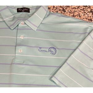 Byron Nelson THE CAPITAL HILL CUP Golf Short Sleeve Polo Shirt Minty Green‎ XXL